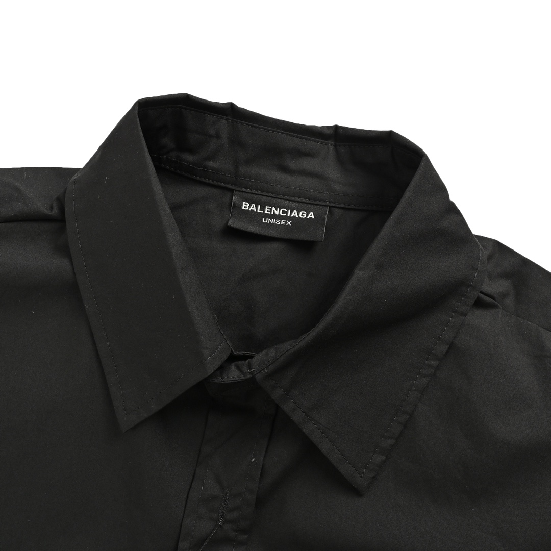 Balenciaga 24Fw pocket double hook embroidered shirt