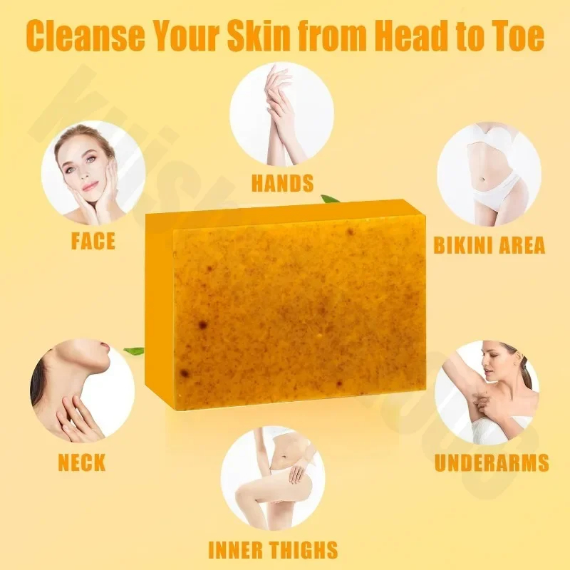 Lemon Turmeric & Kojic Acid Brighetning Soap,Dark Spot Remover, Kojic Acid Soap