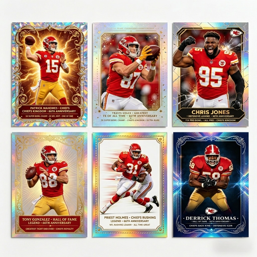 Kansas City Chiefs 66th Anniversary Collector Trading Card Set