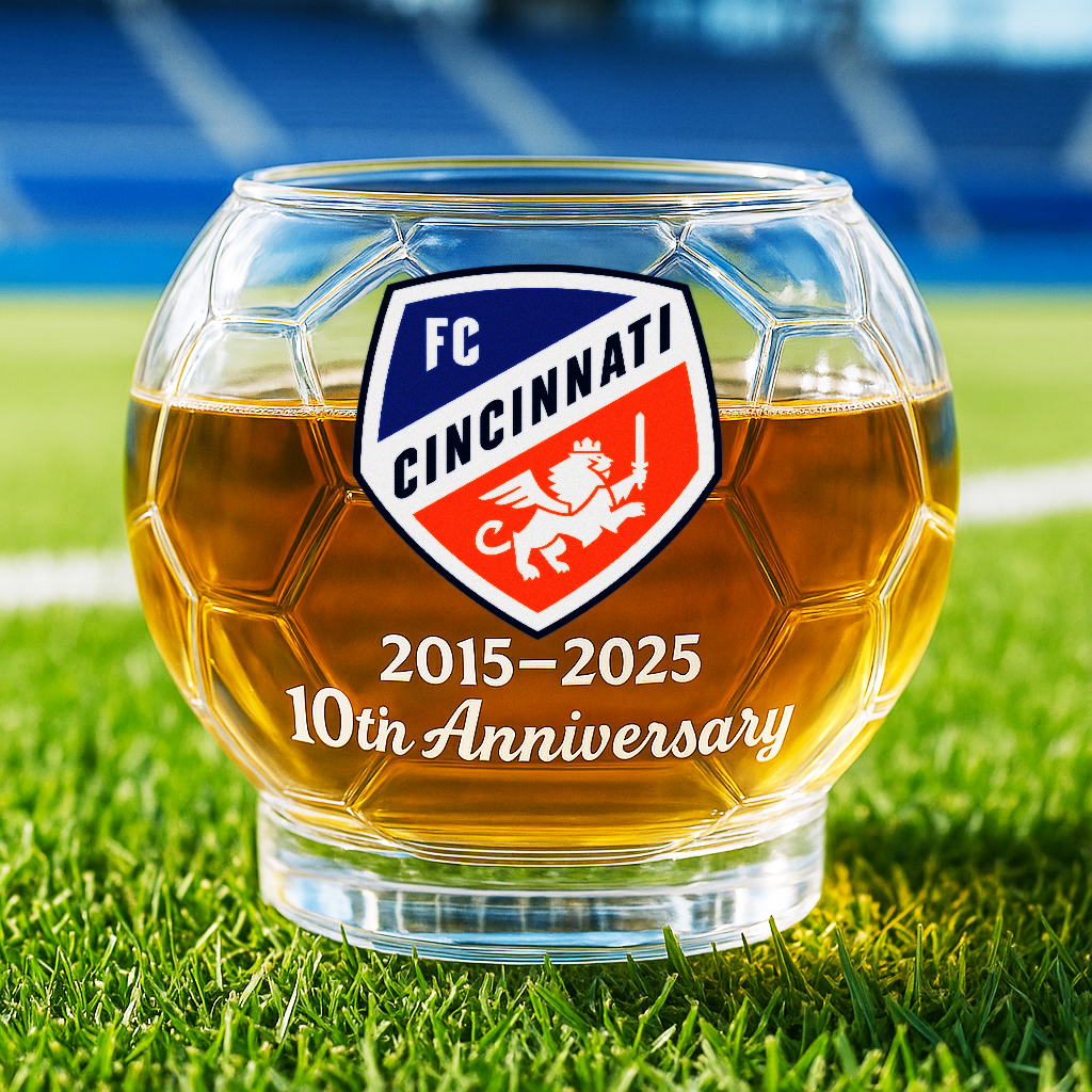 FC Cincinnati 10th Anniversary Glass