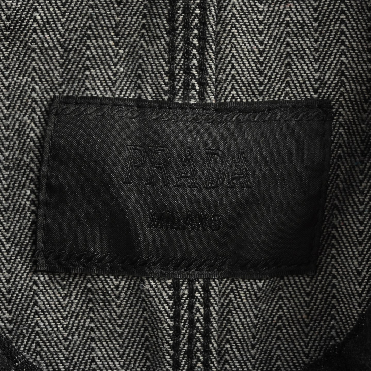 Prada 25Fw triangle logo washed denim jacket