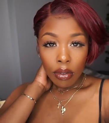 New short Wig Custom Cherry Red 🍒 Summer 19' Slay