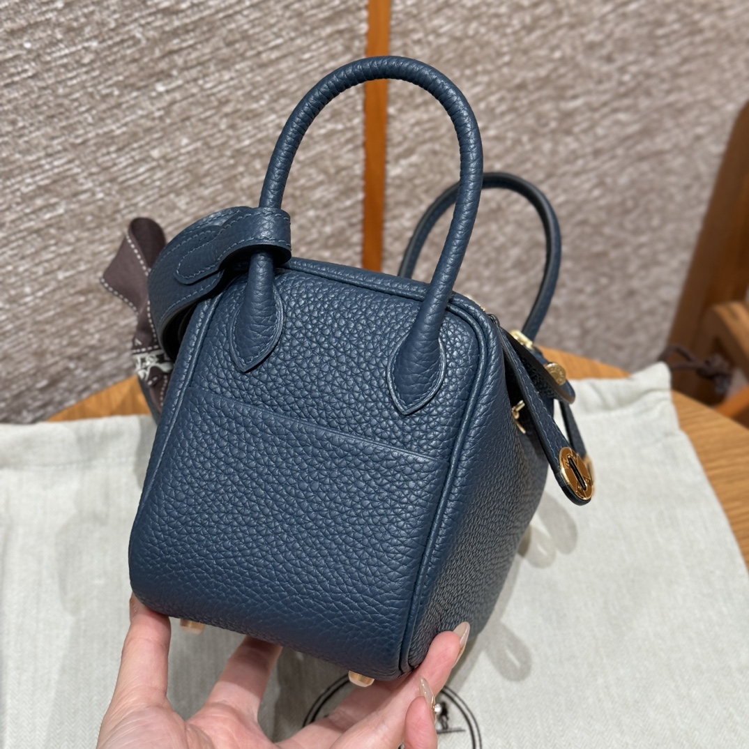 Hermès Lindy 7PBlue presse bag (handmade to order)