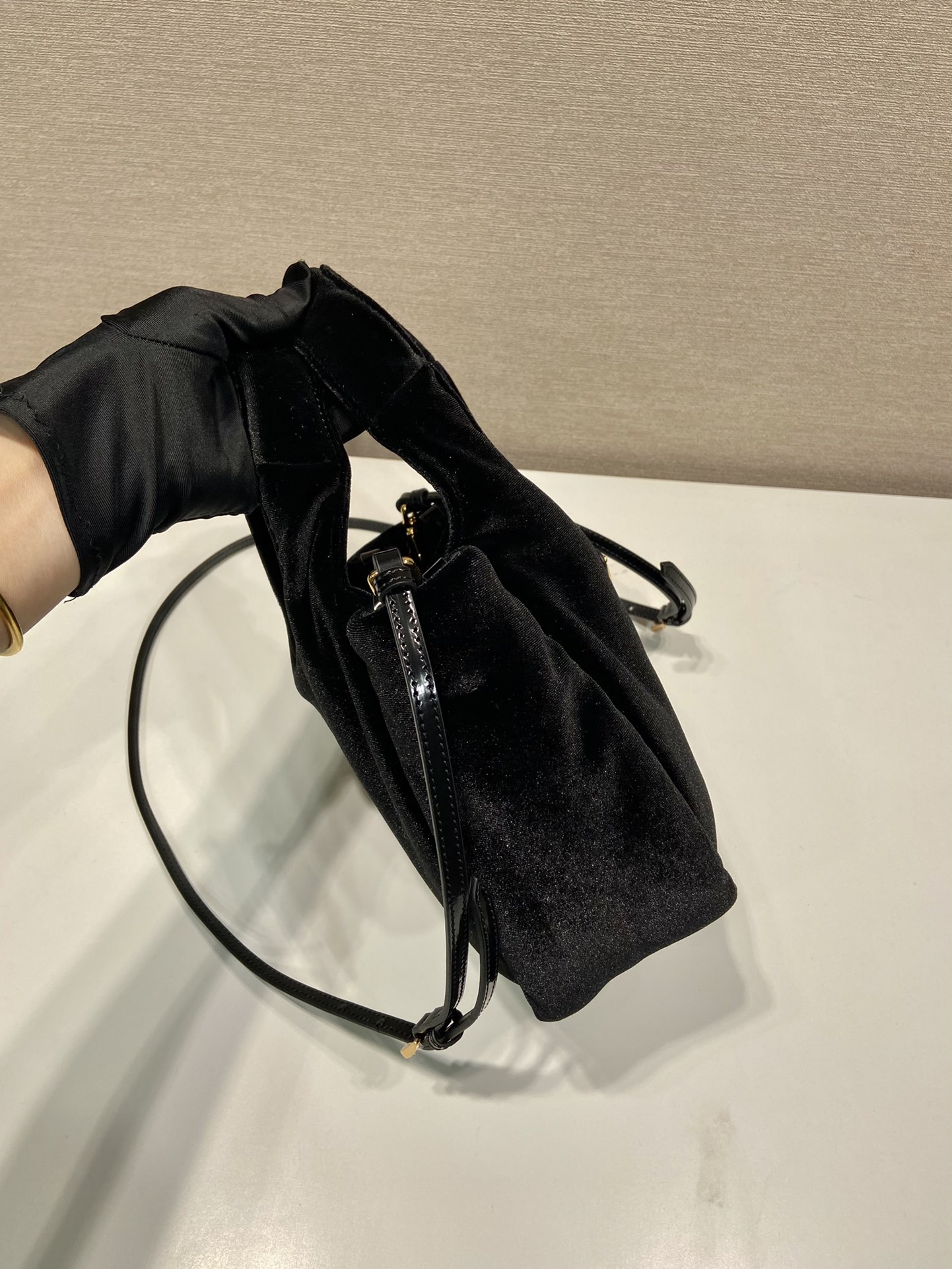 Prada Velvet Bucket Bag 1BA410