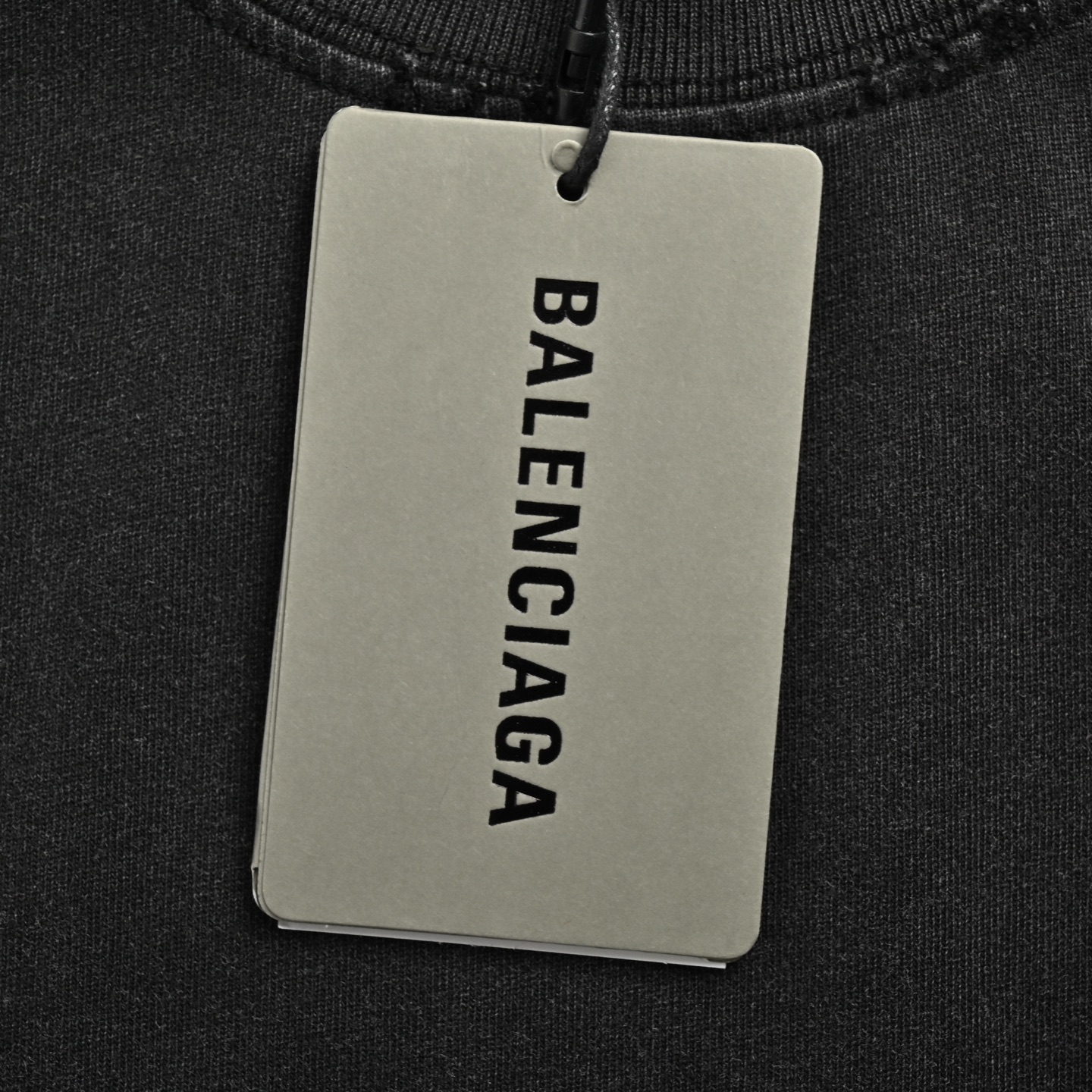 Balenciaga 25ss safety pin hardware letter washed short sleeves