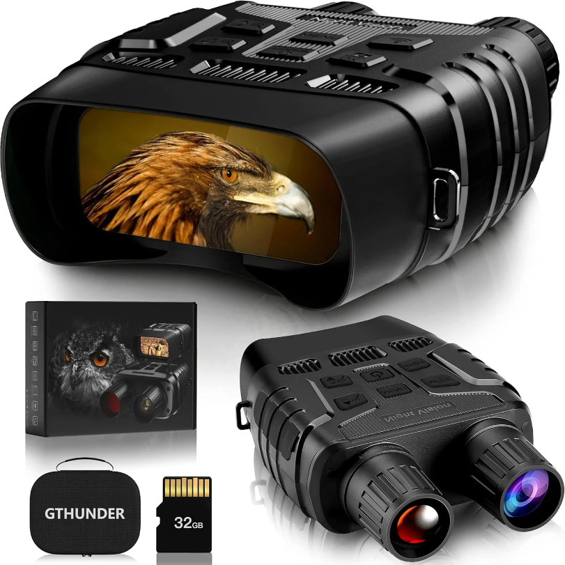 GTHUNDER 1080P Digital Night Vision Goggles with 32GB Memory