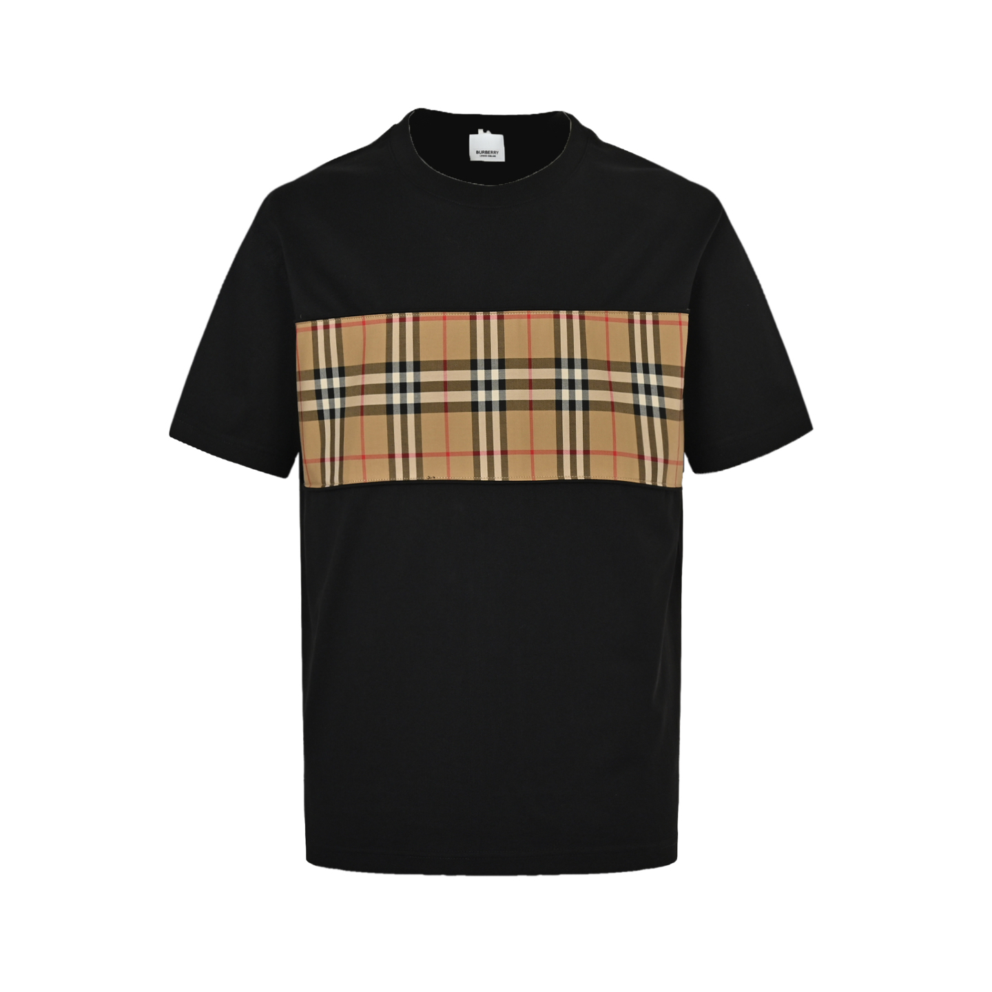 Burberry Plaid patchwork short sleeves