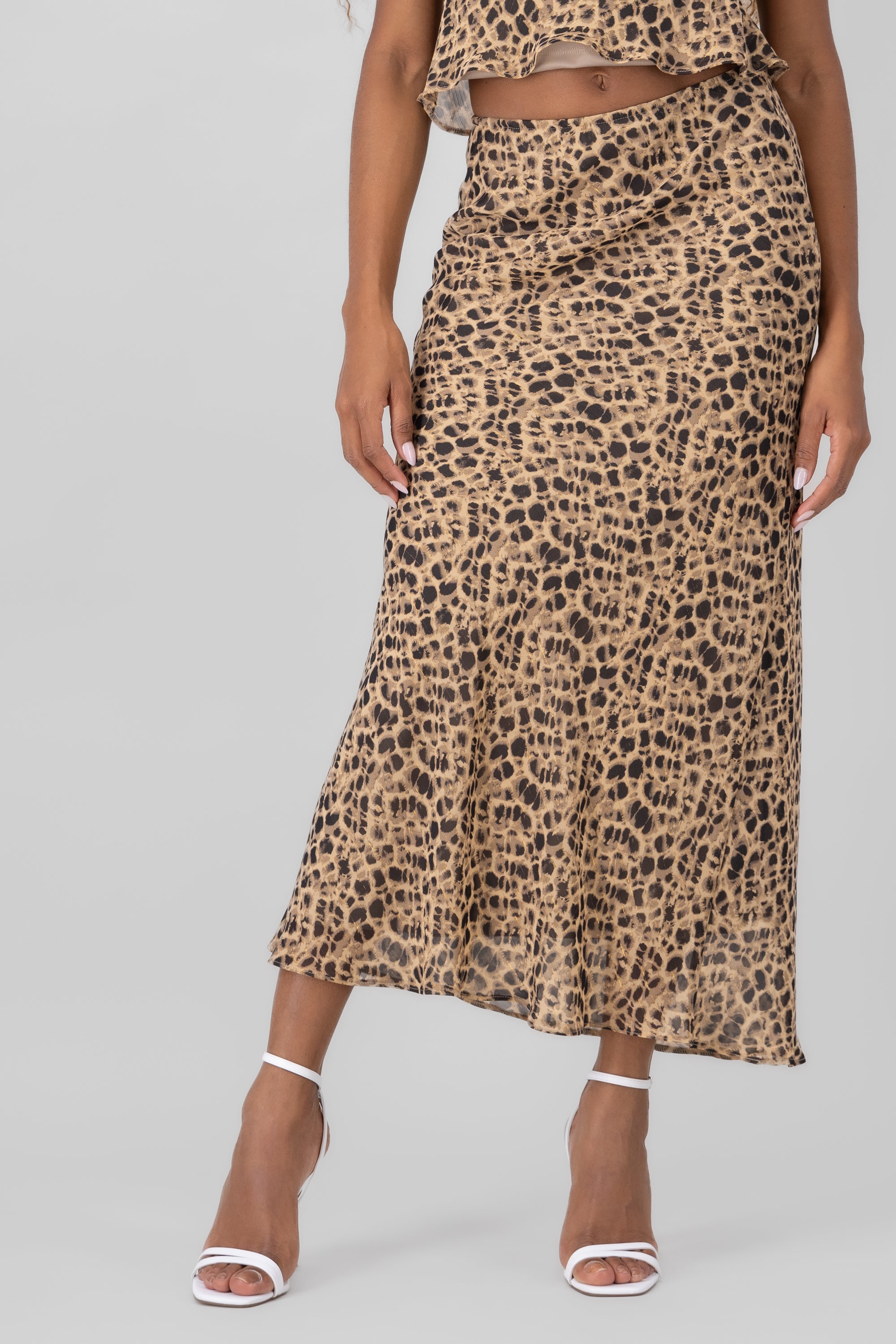 Animal Print Maxi Skirt