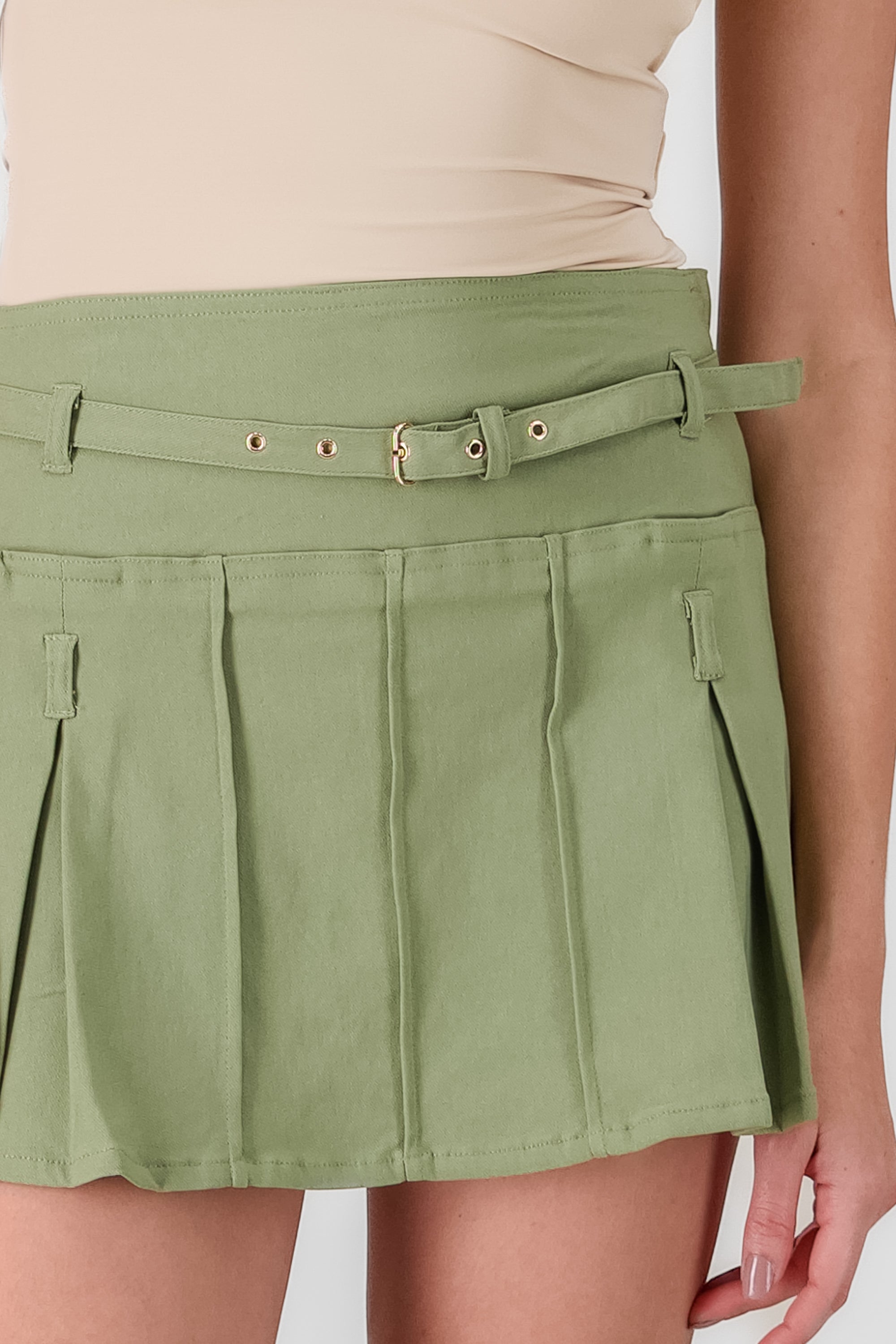 Pleated Mini Skirt