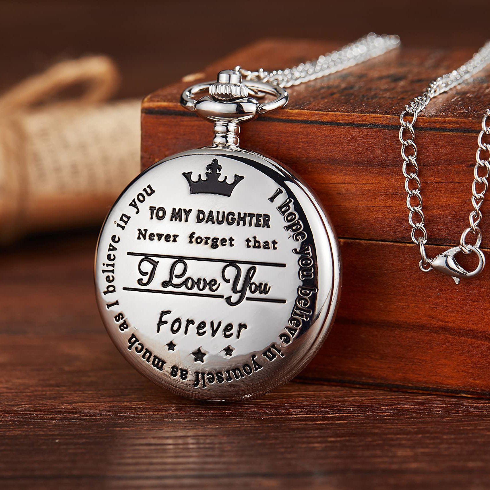 To My Son/Daughter Quartz Pocket Chain Watch