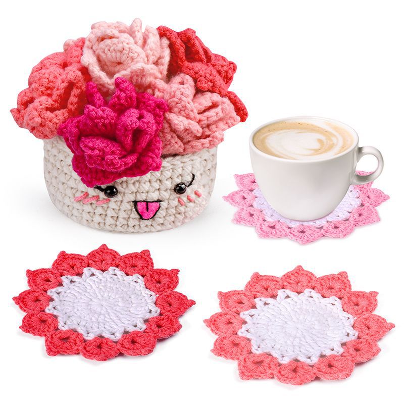 🔥Last Day 50% OFF🔥Crochet Flower Kits Coasters For Beginners📦BUY 2 GET 10% OFF & FREE SHIPPING NOW