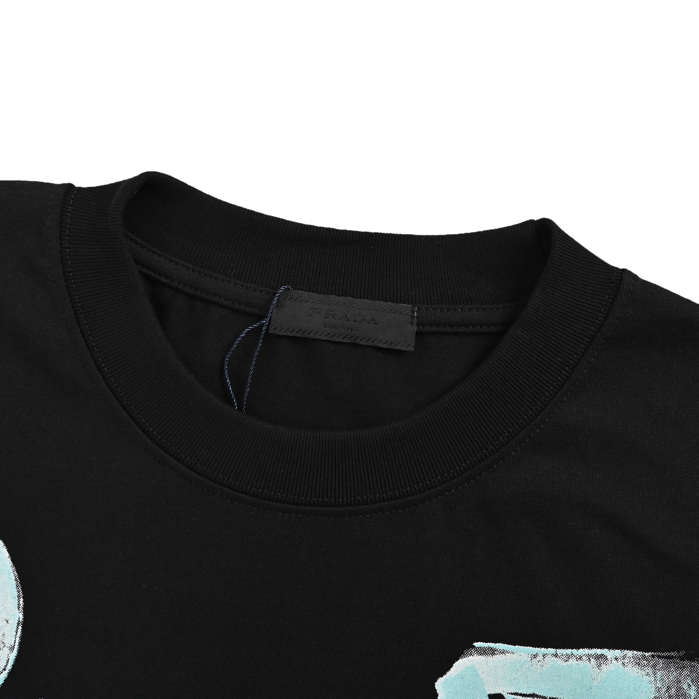Prada 25ss collar large letter logo print short sleeves