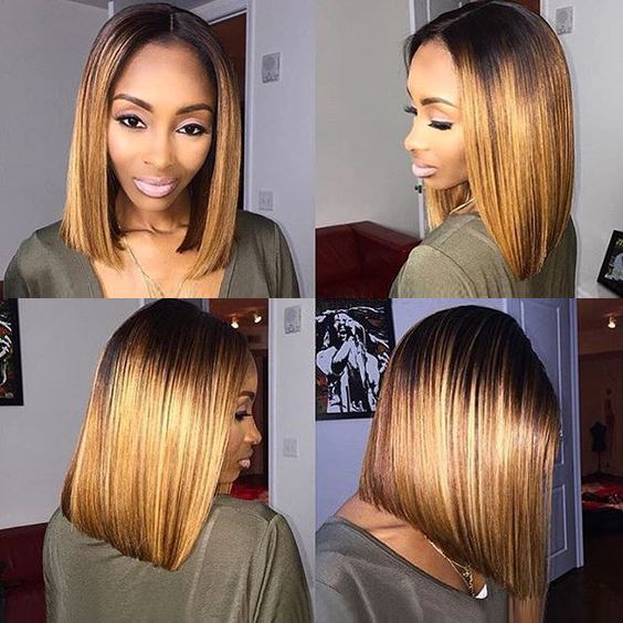 LunaWigs S08 Love Bob Silk Straight for African American
