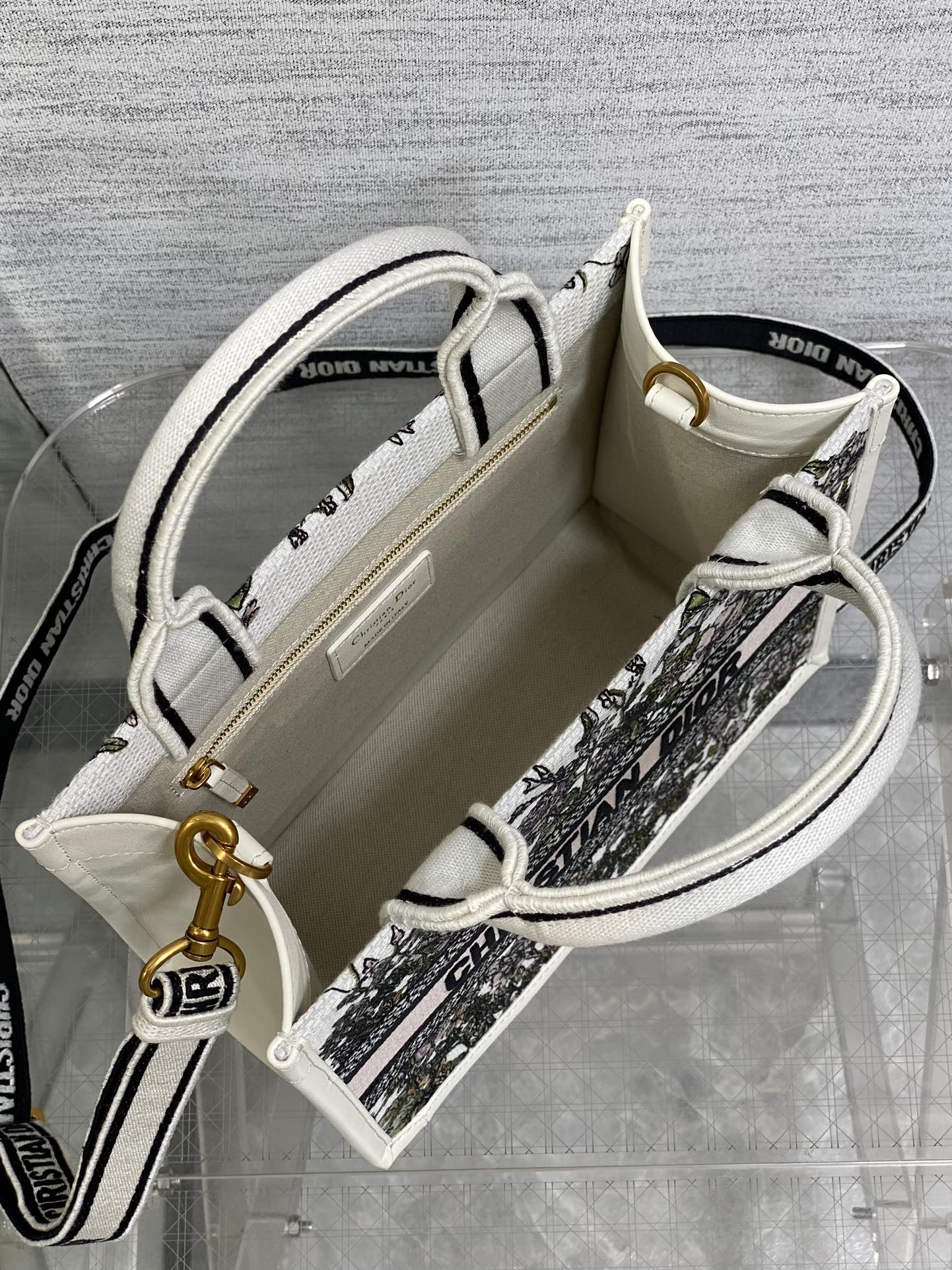 Dior Embroidered Tote Small