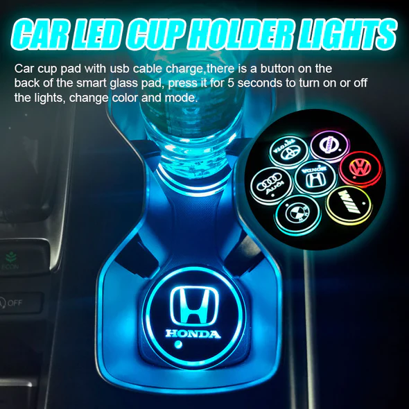 🚗Rainbow Light LED Car Coaster