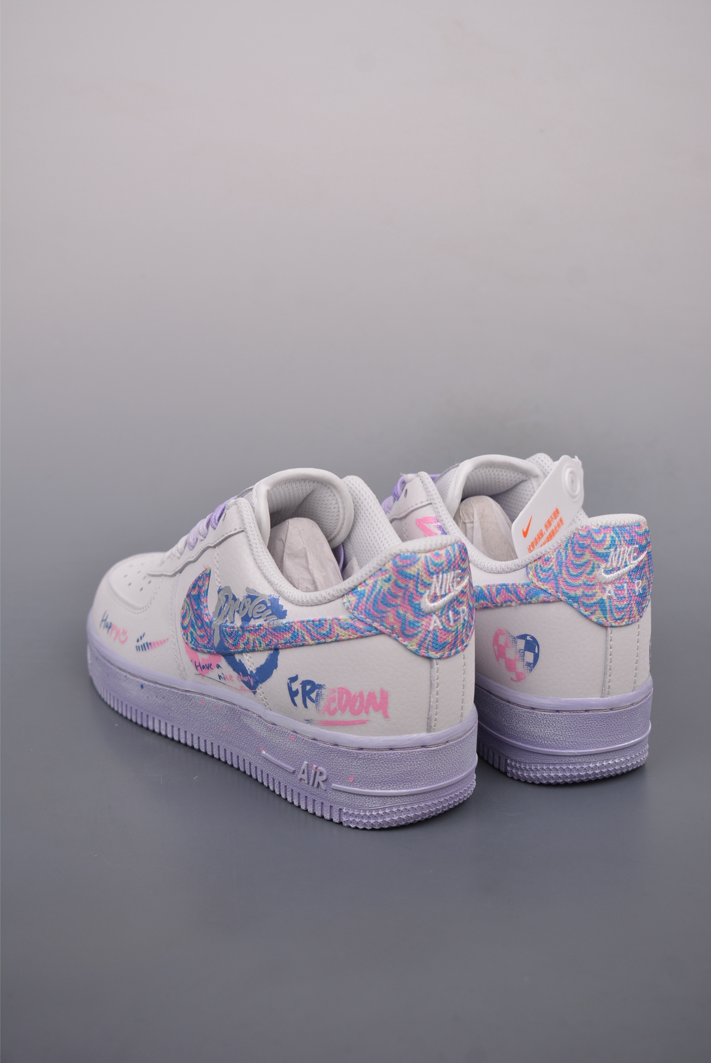 Nike Air Force 1 Low 2D hand-painted graffiti CZ0377-002