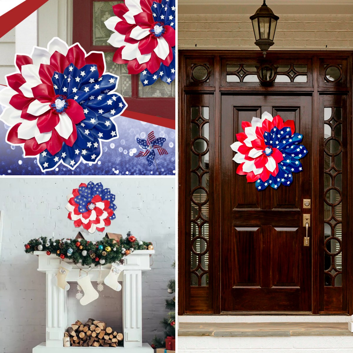 🔥[SAVE 50% OFF]--16inch/40cm American Flag Wreath-BUY 2 GET 10% OFF & FREE SHIPPING