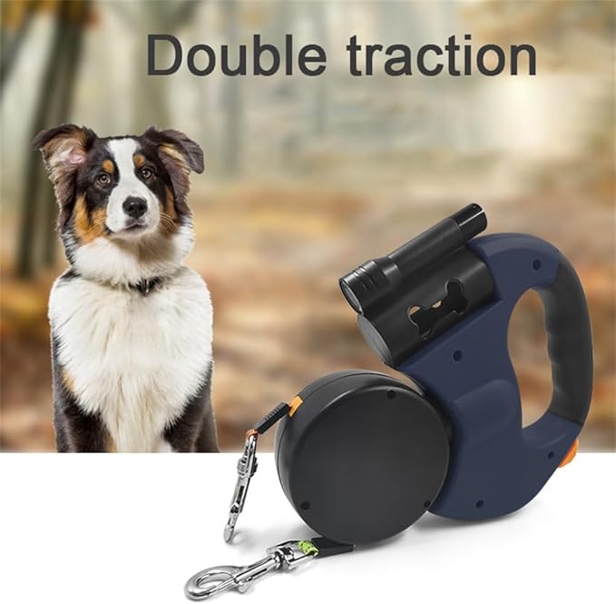 🐶🐶Dog automatic retractable leash (with LED flashlight)