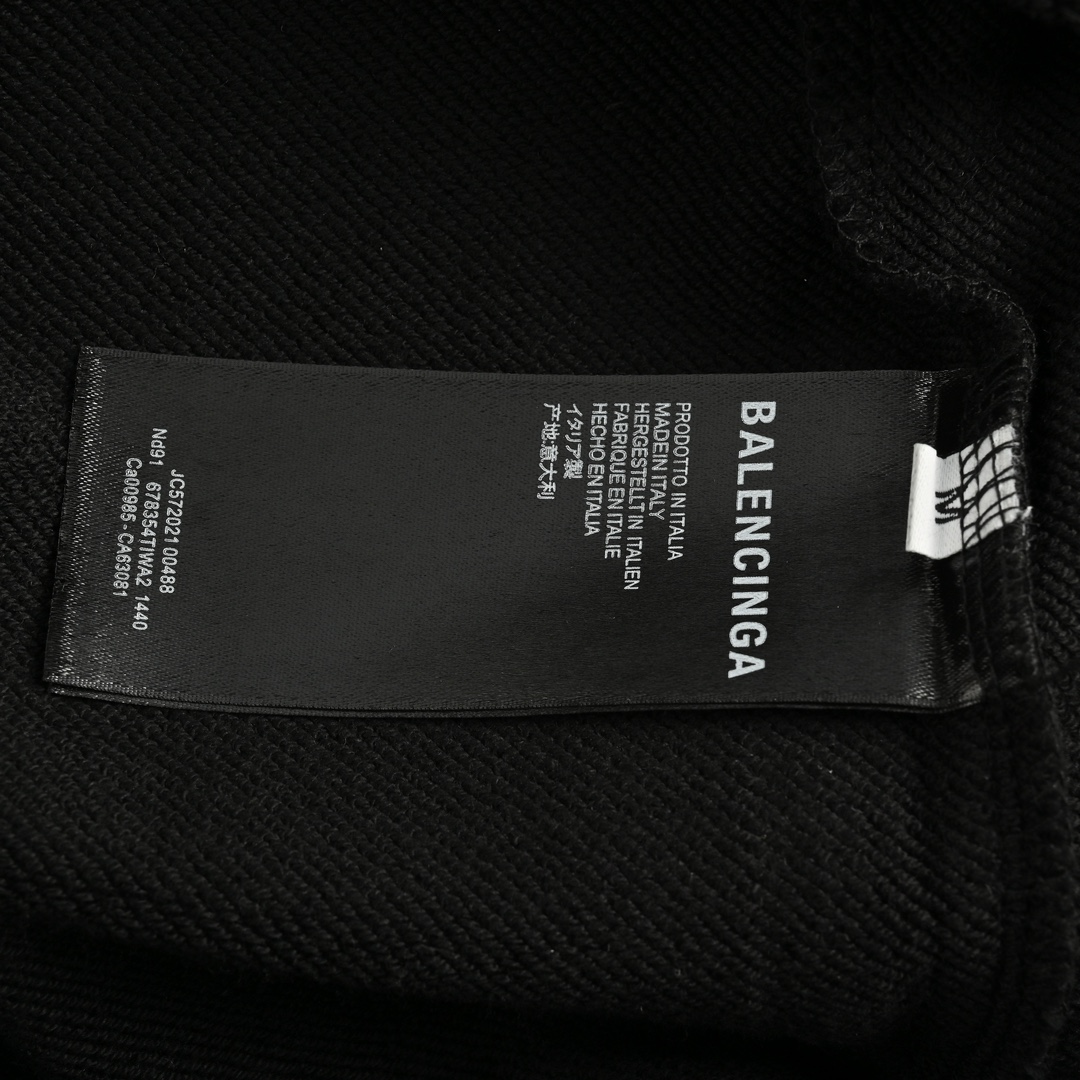 Balenciaga 24Fw double B patch and logo embroidered hooded sweatshirt