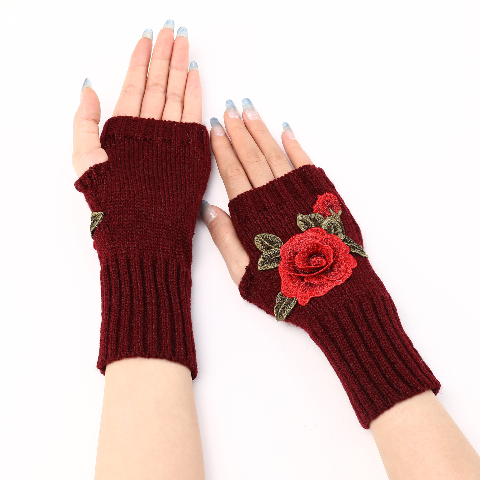 🎄Early Christmas Sale 49% OFF🌸Vintage Floral Embroidered Knitted Gloves✨Buy 3 Get 10% OFF & Free Shipping