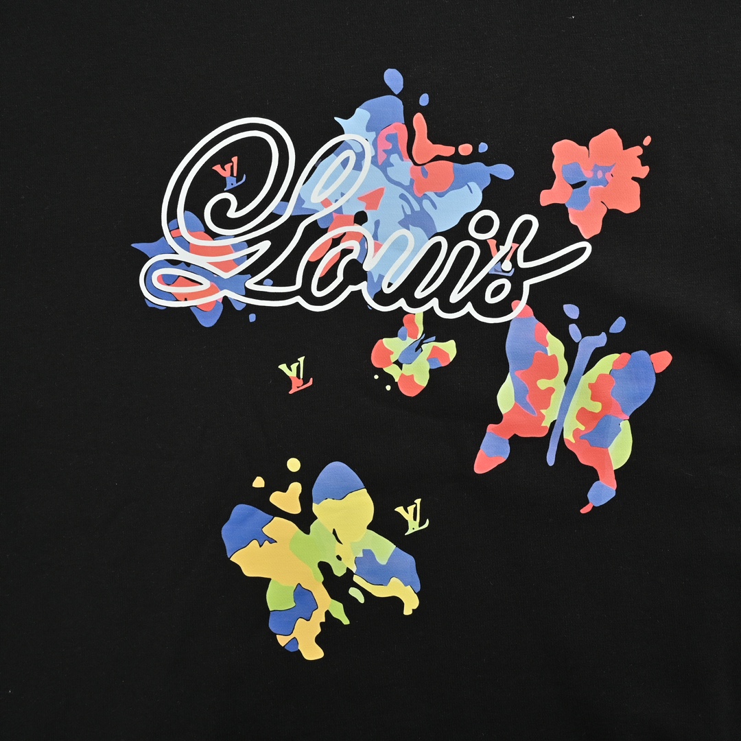 Louis Vuitton 24Fw butterfly and floral print sweatshirt