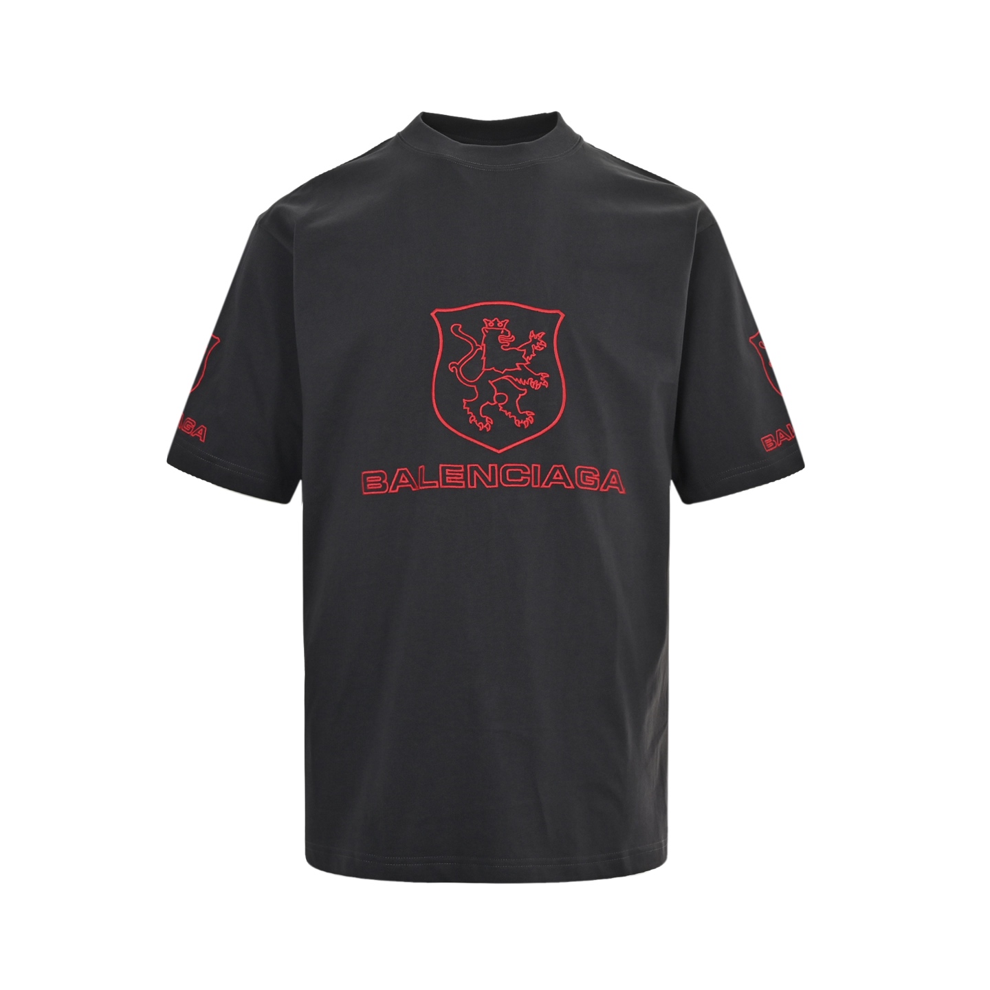 Balenciaga 25ss LION CLUB embroidered logo short sleeve