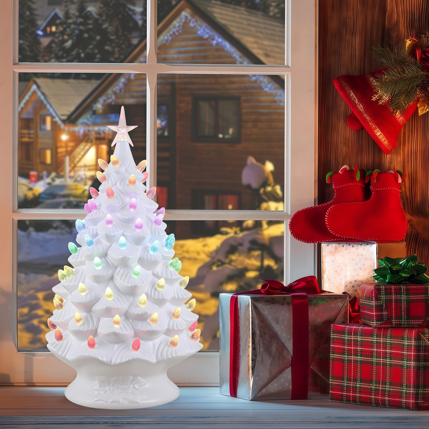 On Sale🔥RGB Nostalgic Christmas Tree Decor With Timer