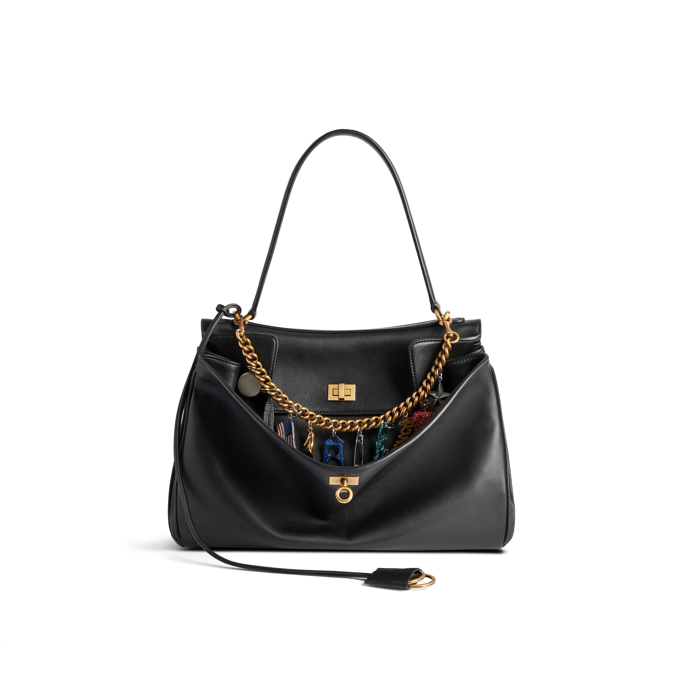 Balenciaga Women's Rodeo Handbag Medium With Ny Souvenirs Charms7897722ABNA1000