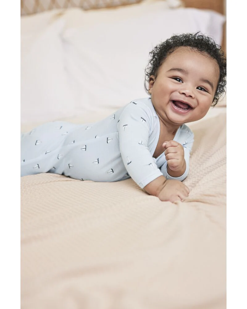 Carter's Sailboat Zip-Up PurelySoft Sleep and Play ECOVERO