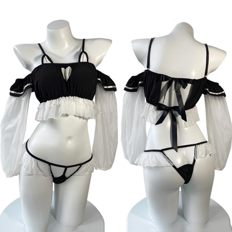 Sexy Lace Kitty Lingerie Stockings Set