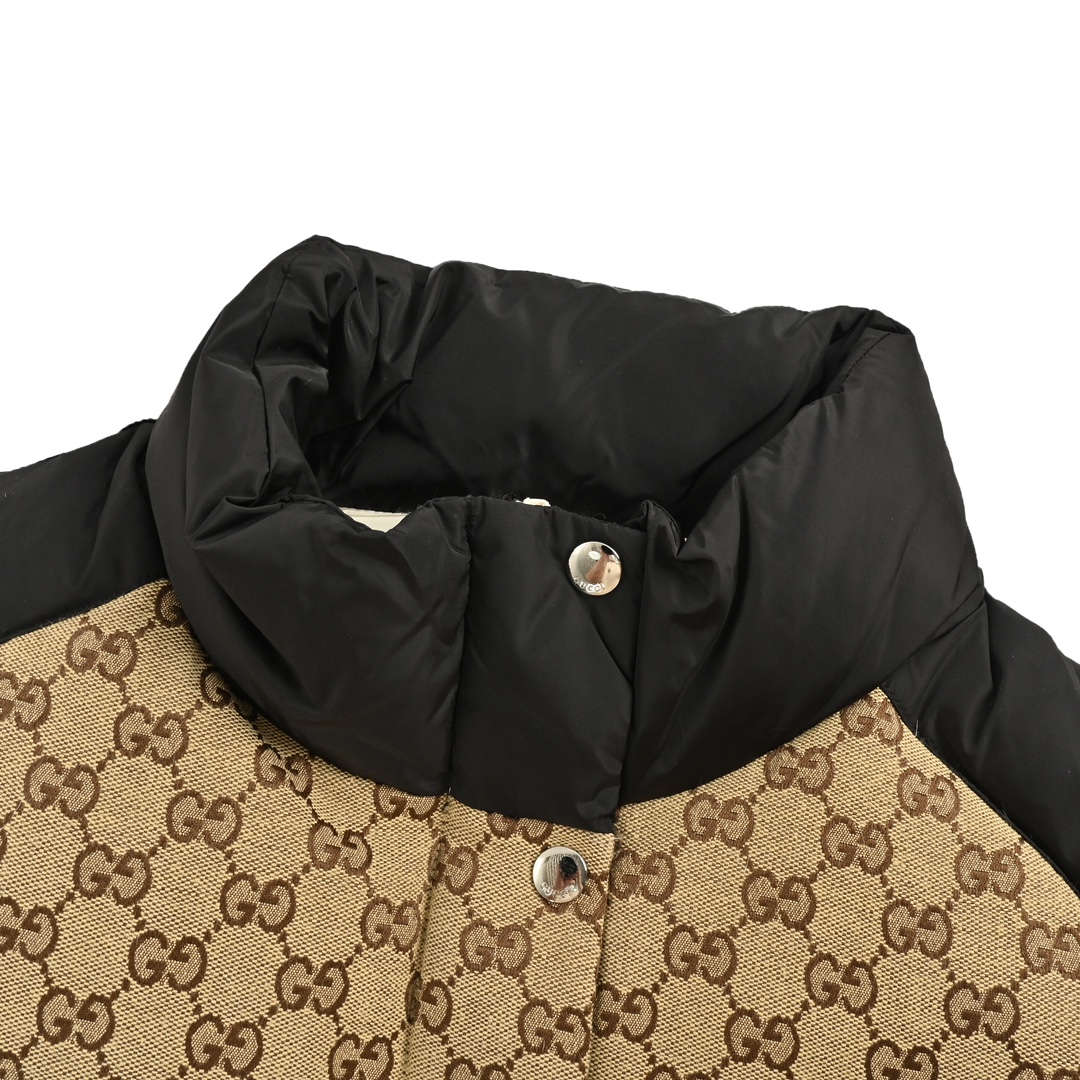 Gucci 24Fw all-over jacquard monogram patchwork down vest