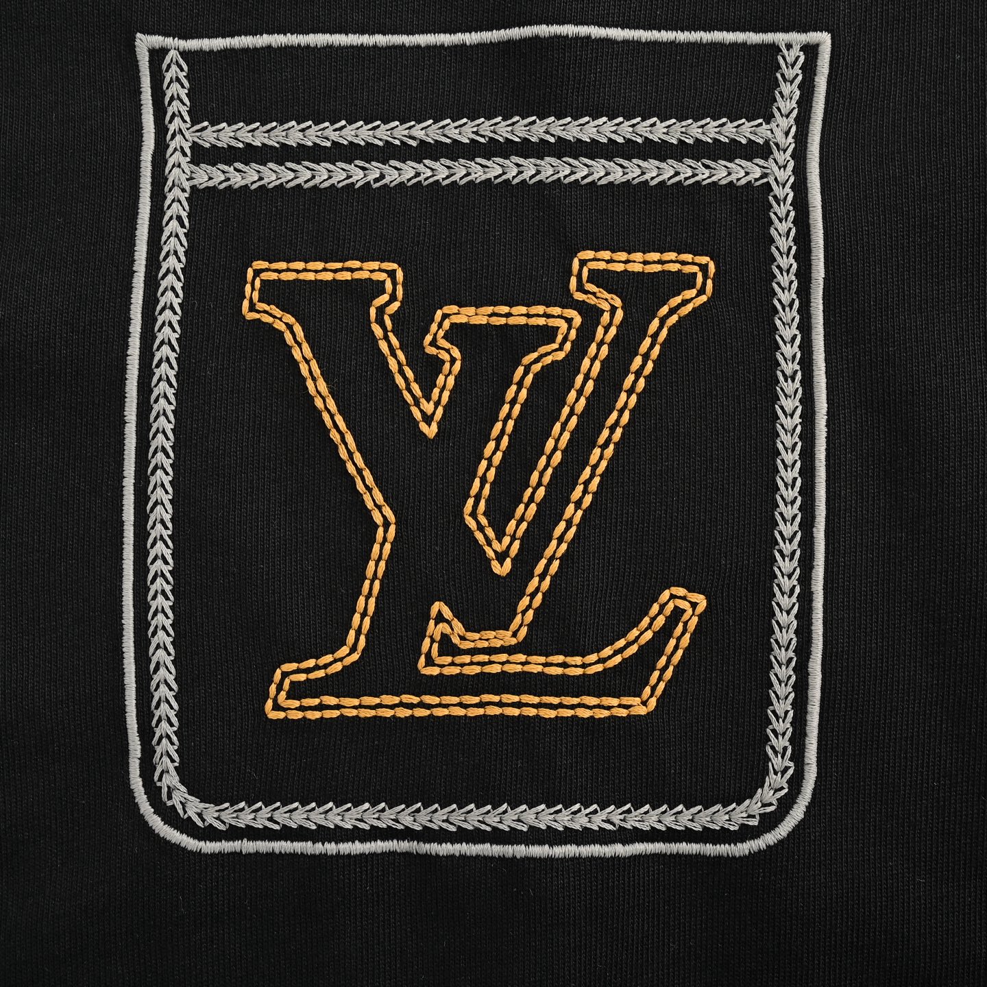 Louis Vuitton 25ss line faux pocket embroidered short sleeve