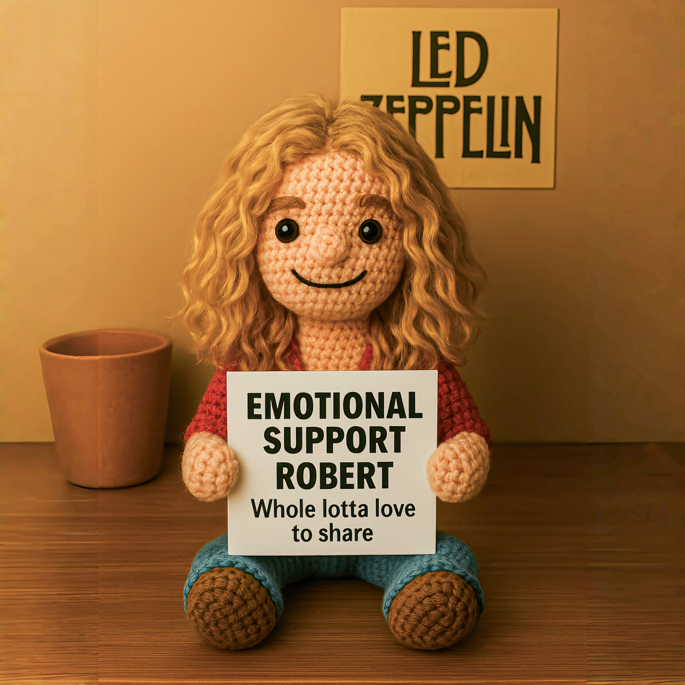 Led Zeppelin Emotional Support Crochet Dolls