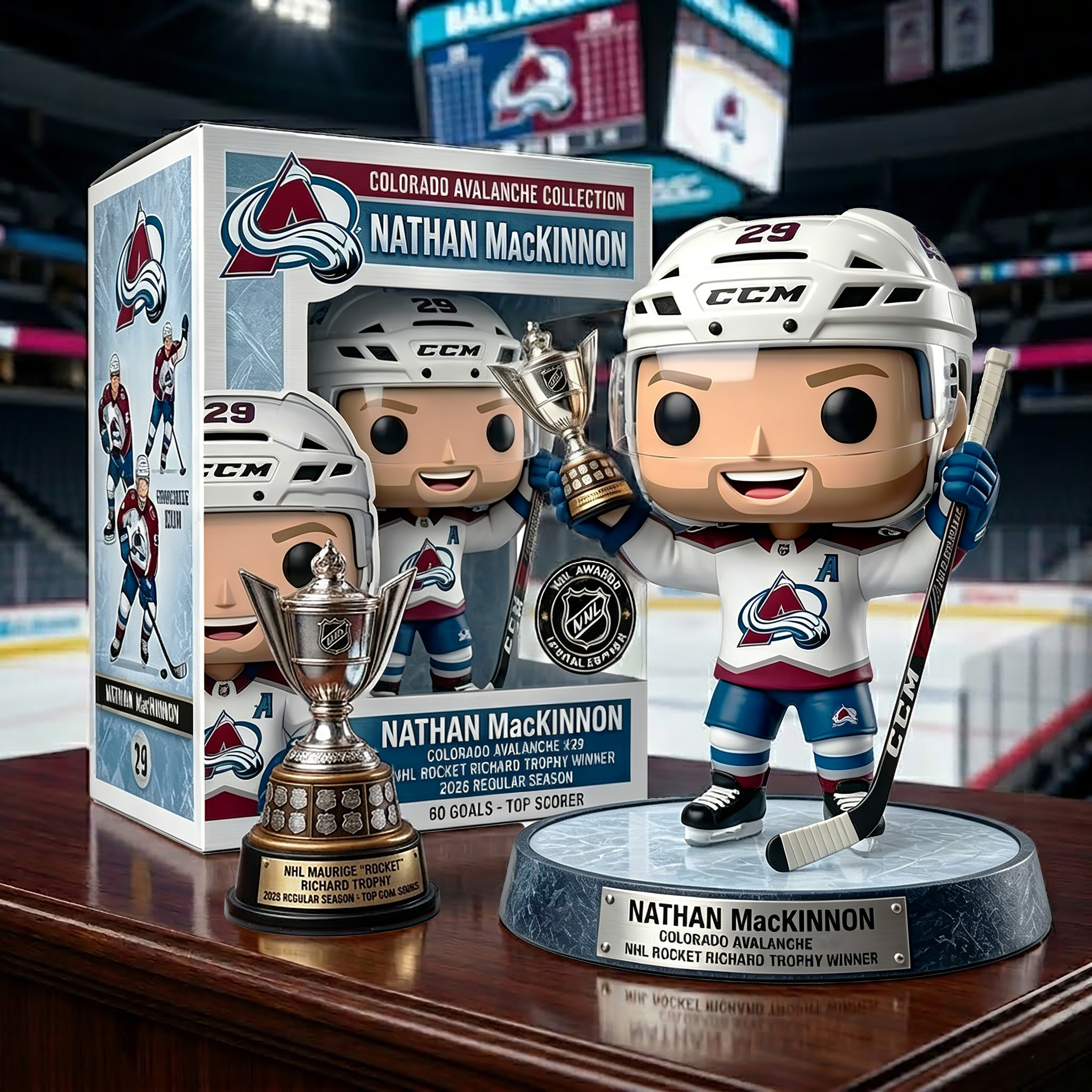 🏒 Nathan MacKinnon: Rocket Richard Trophy Pop! – Avalanche Goal King 🏆