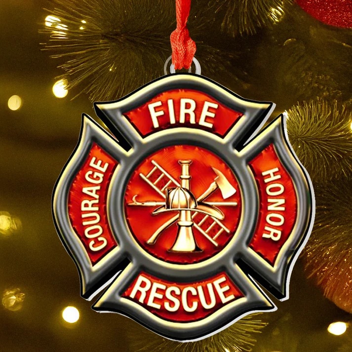 Firefighter's Maltese Cross Ornament