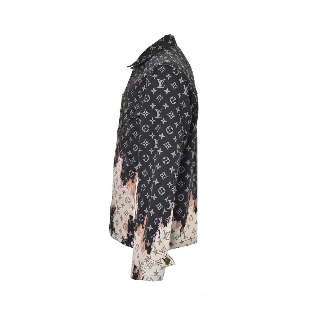 Louis Vuitton 24Fw Fire Cloud Monochrome Print Denim Jacket