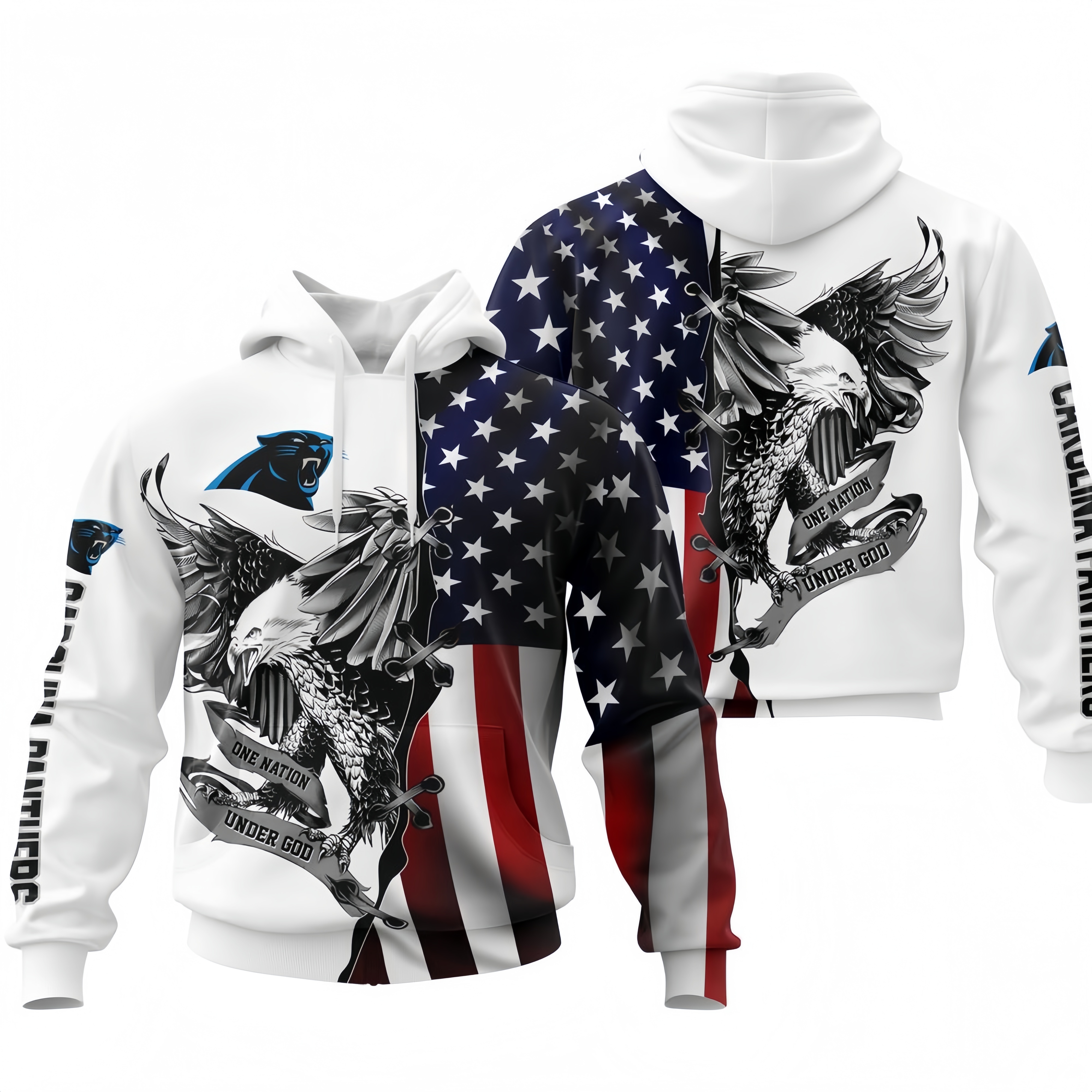CAROLINA PANTHERS 3D USA FLAG EAGLE