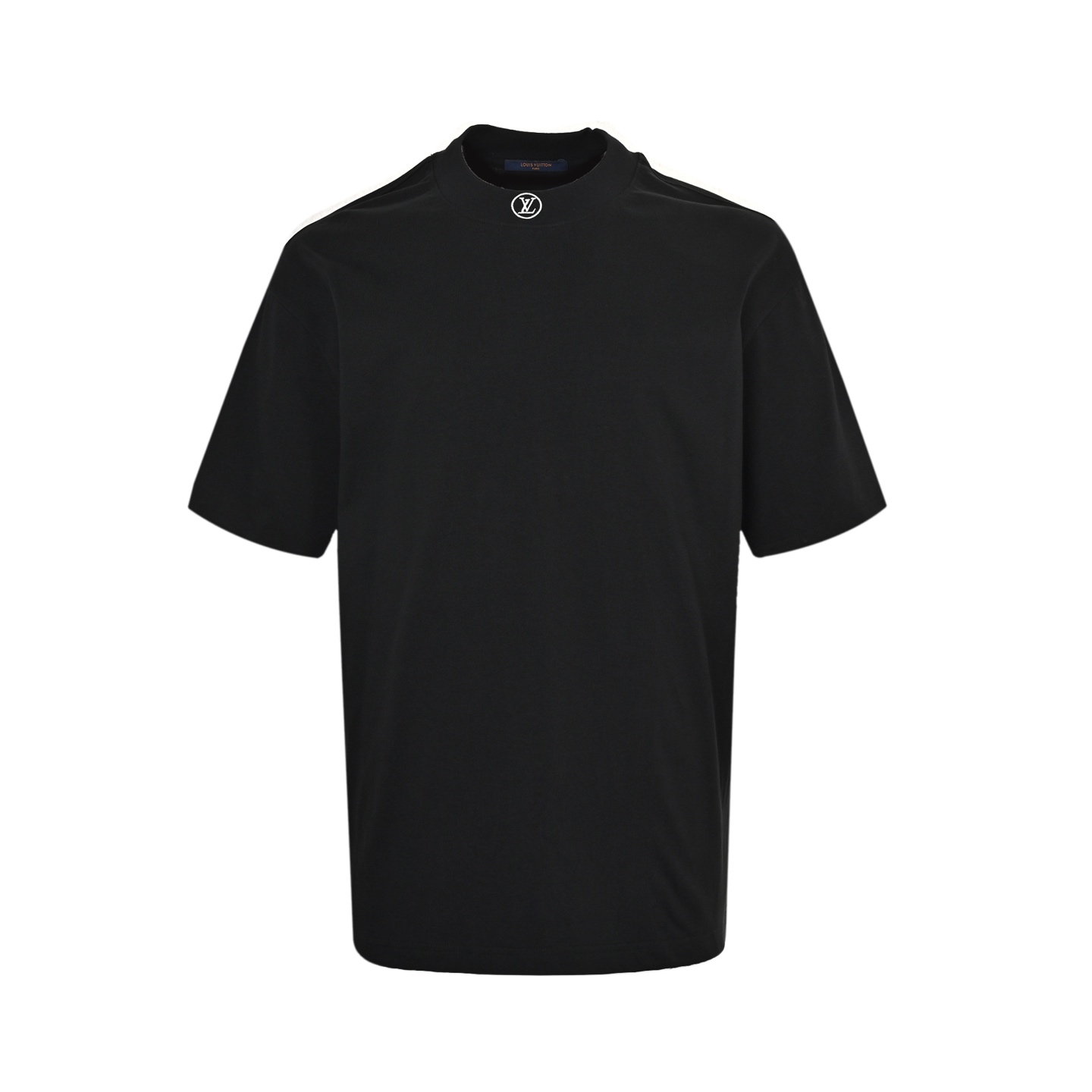 Louis Vuitton 25ss neckline lettering embroidered short sleeves
