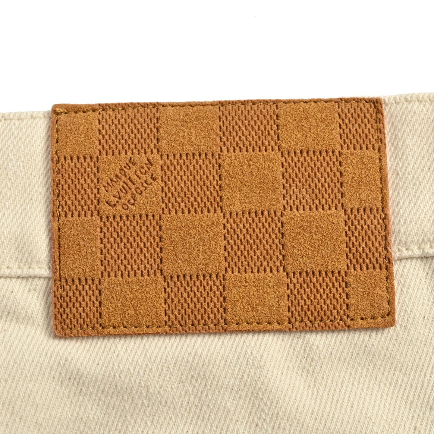 Louis Vuitton 25Fw Pocket Leather Label Jeans