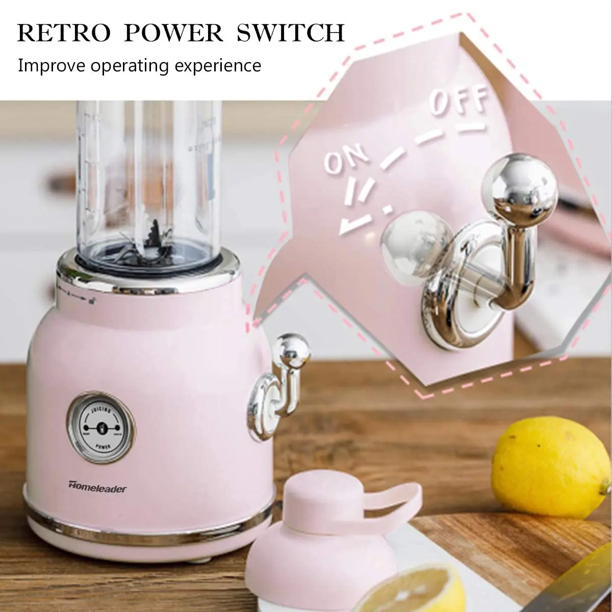Personal Blender for Shakes and Smoothies, With 6 Sharp Blades, 21oz Travel Cup and Lids,Pink Machine,Function Blender Juicer