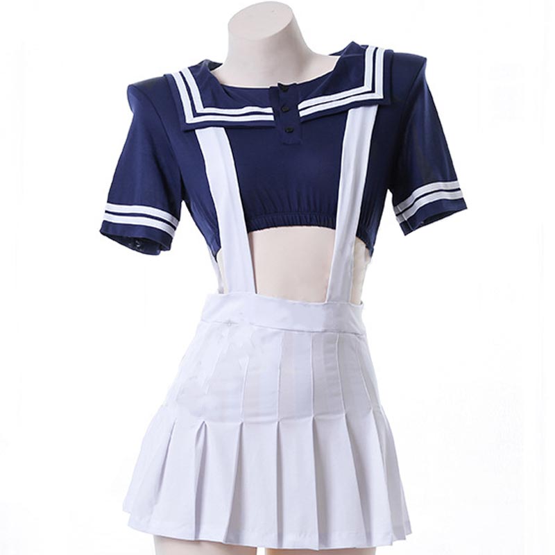 Sailor Collar Suspender Skirt Lingerie Set