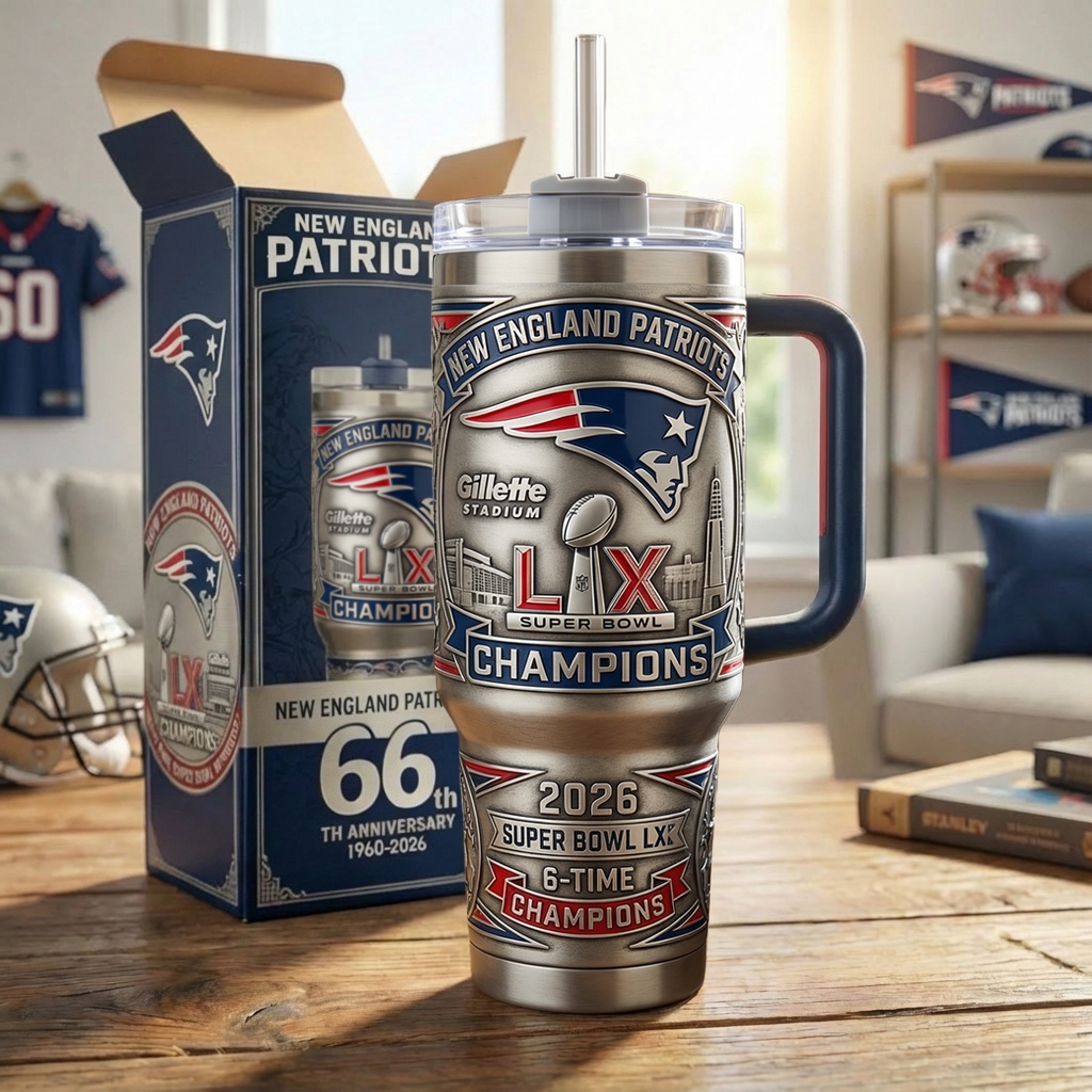 New England Patriots 2026 Super Bowl Championship Tumbler
