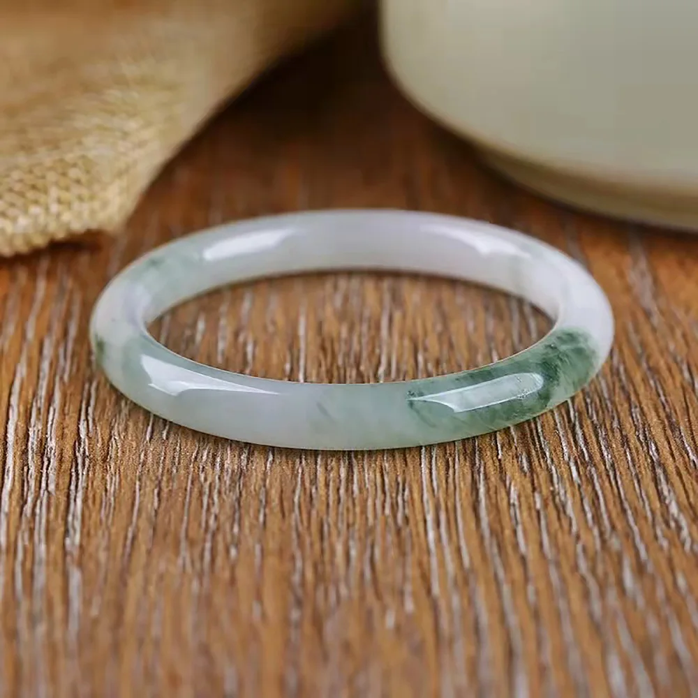 Golden Silk Jade Round Bangle Bracelet Natural Chalcedony Women's Handring High Quality Fine Jewelry Fashion Accessories