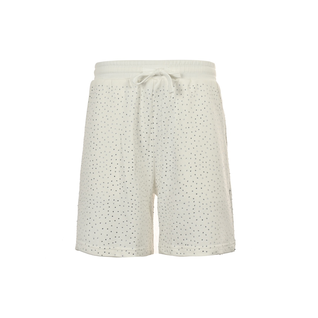 Balenciaga 24ss star-studded rhinestone shorts