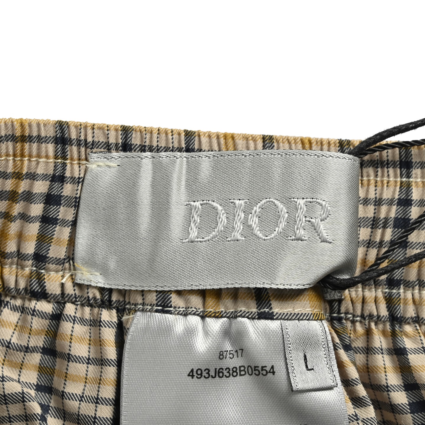 Dior 25ss diamond stripe blend shorts