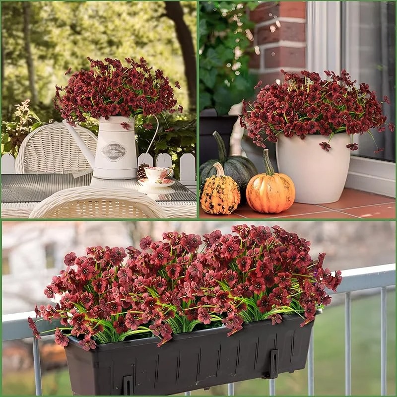 🔥On Sale🔥12 Bundles Artificial Fake Fall Plants Flowers