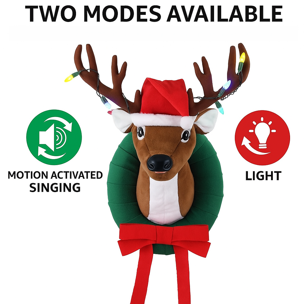 🎄Early Christmas Sale - 50% OFF🔥Animated Singing Reindeer With Sings & Speaks