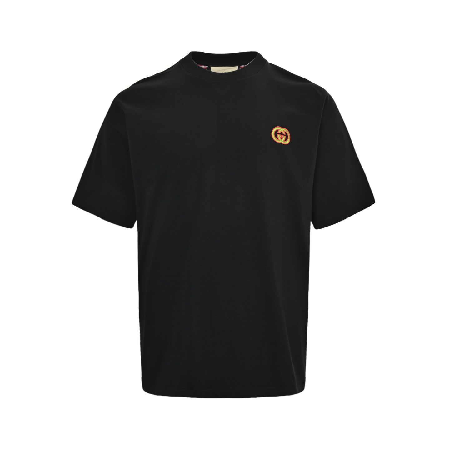 Gucci 25ss embroidered double G check short sleeve