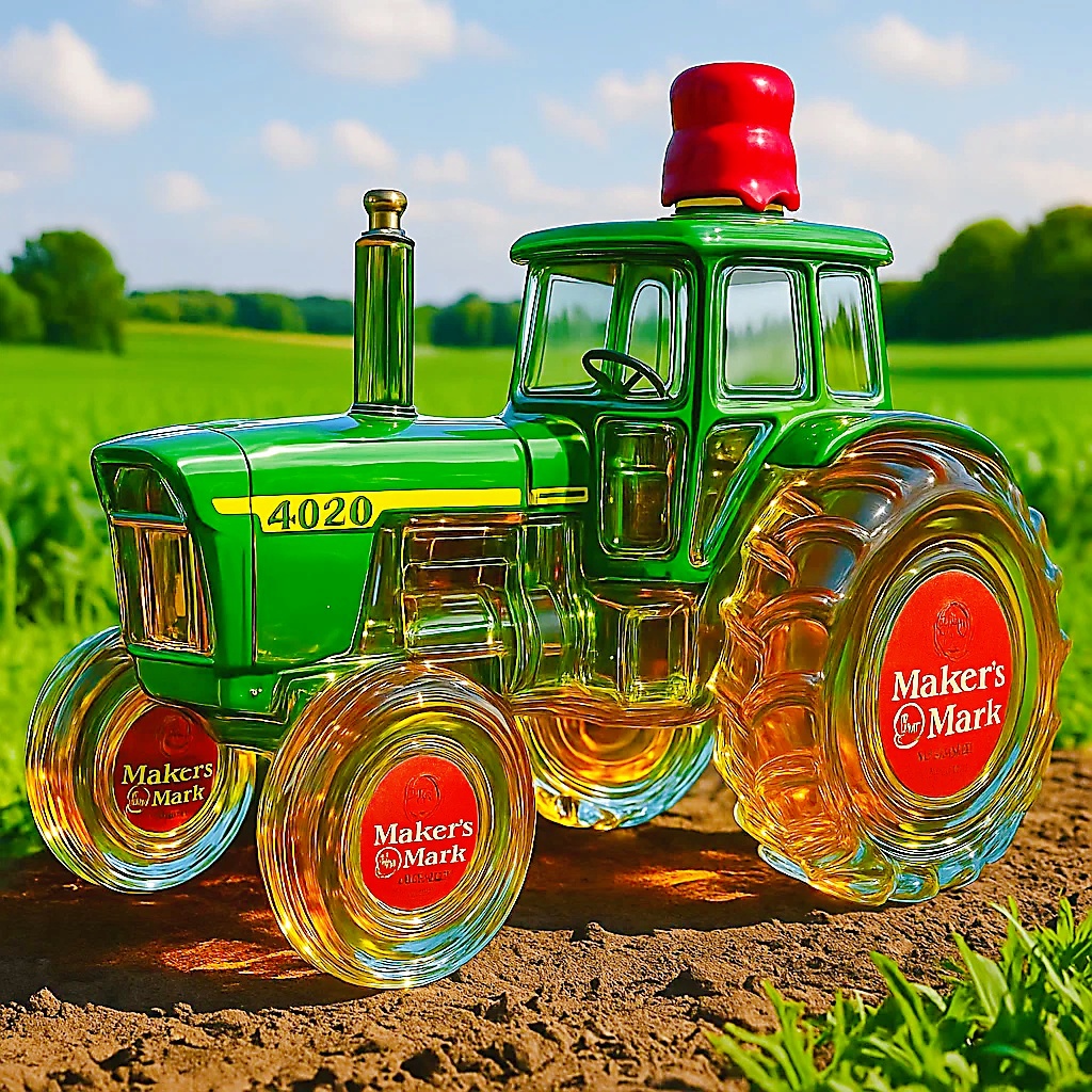 Classic John Deere 4020 Whiskey Bottle