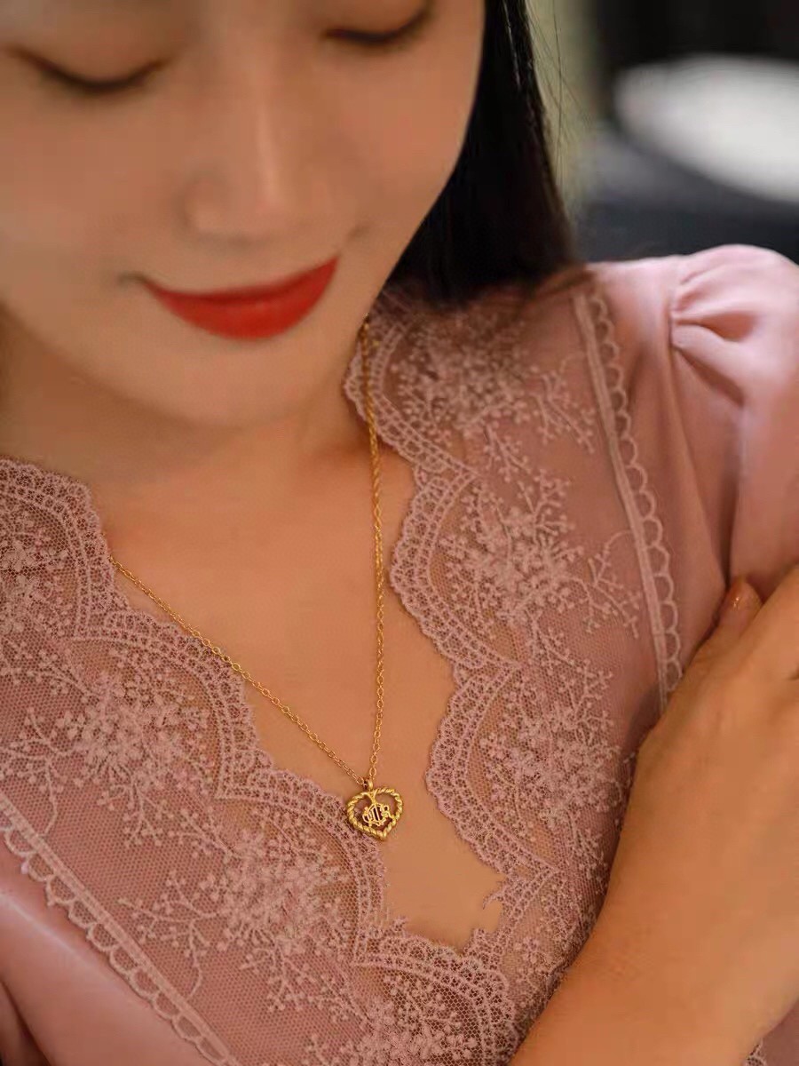 Dior Braided Heart Necklace
